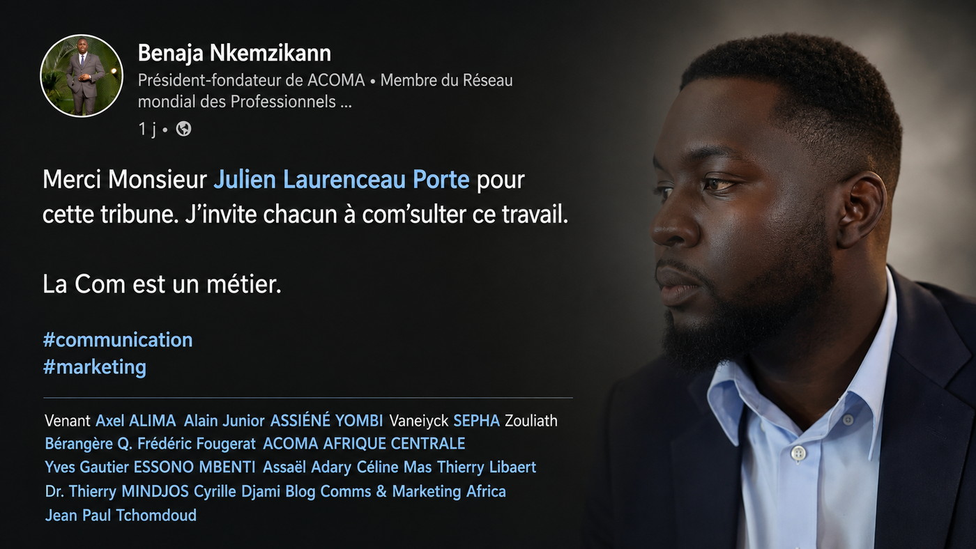 Avis de Benaja Nkemzikann, président-fondateur de l’ACOMA