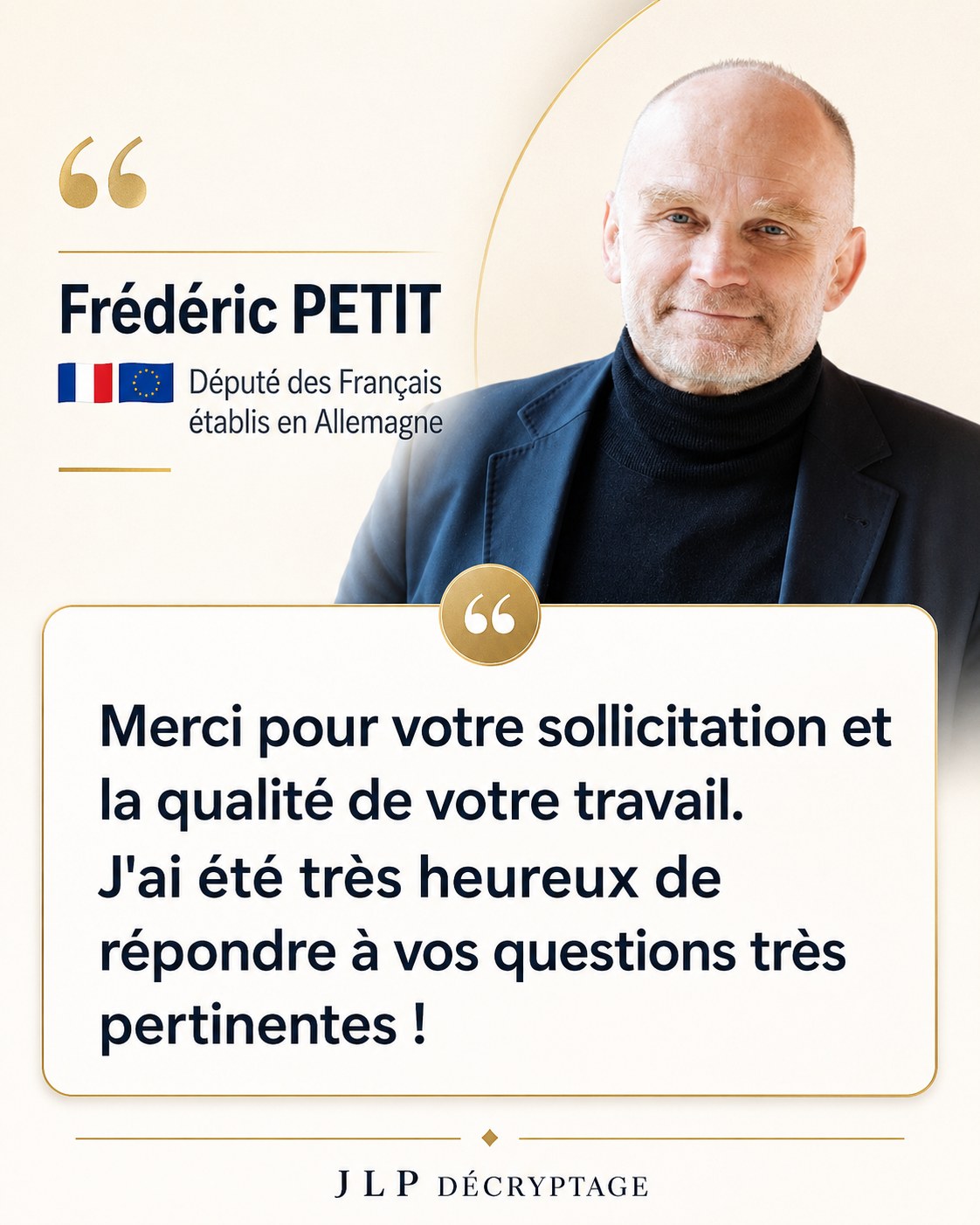 Avis de Frédéric Petit, député des Français établis en Allemagne