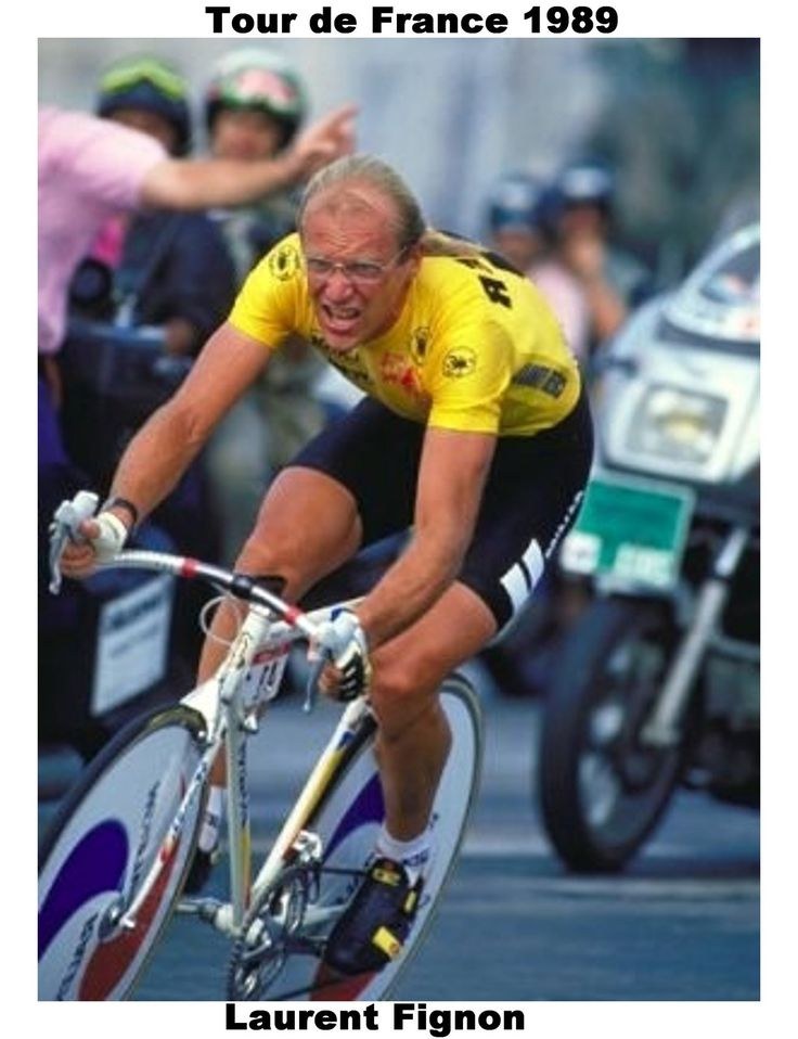 Tour de France 1989 : Laurent Fignon en maillot jaune sur le contre-la-montre.