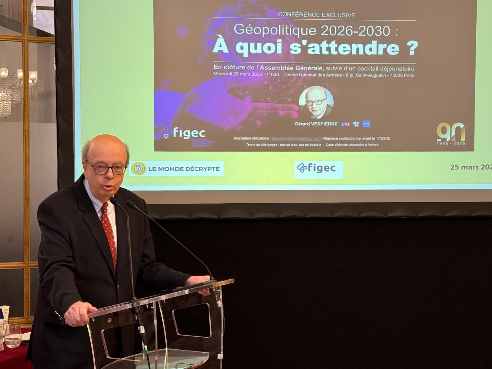 Gérard Vespierre speaking at a conference