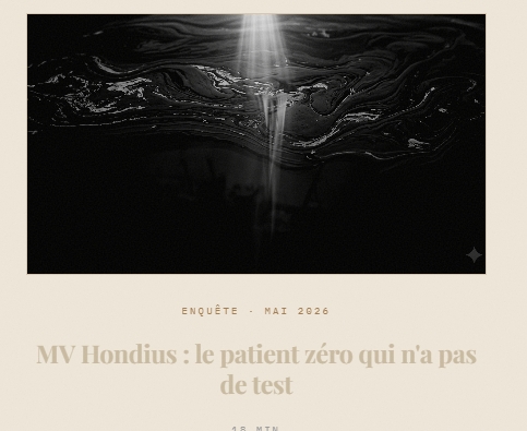 MV Hondius : le patient zéro qui n'a pas de test