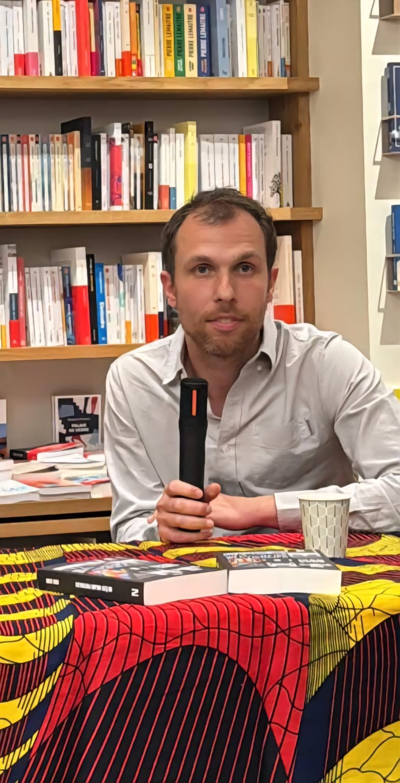 Ivan Sand at a bookshop event