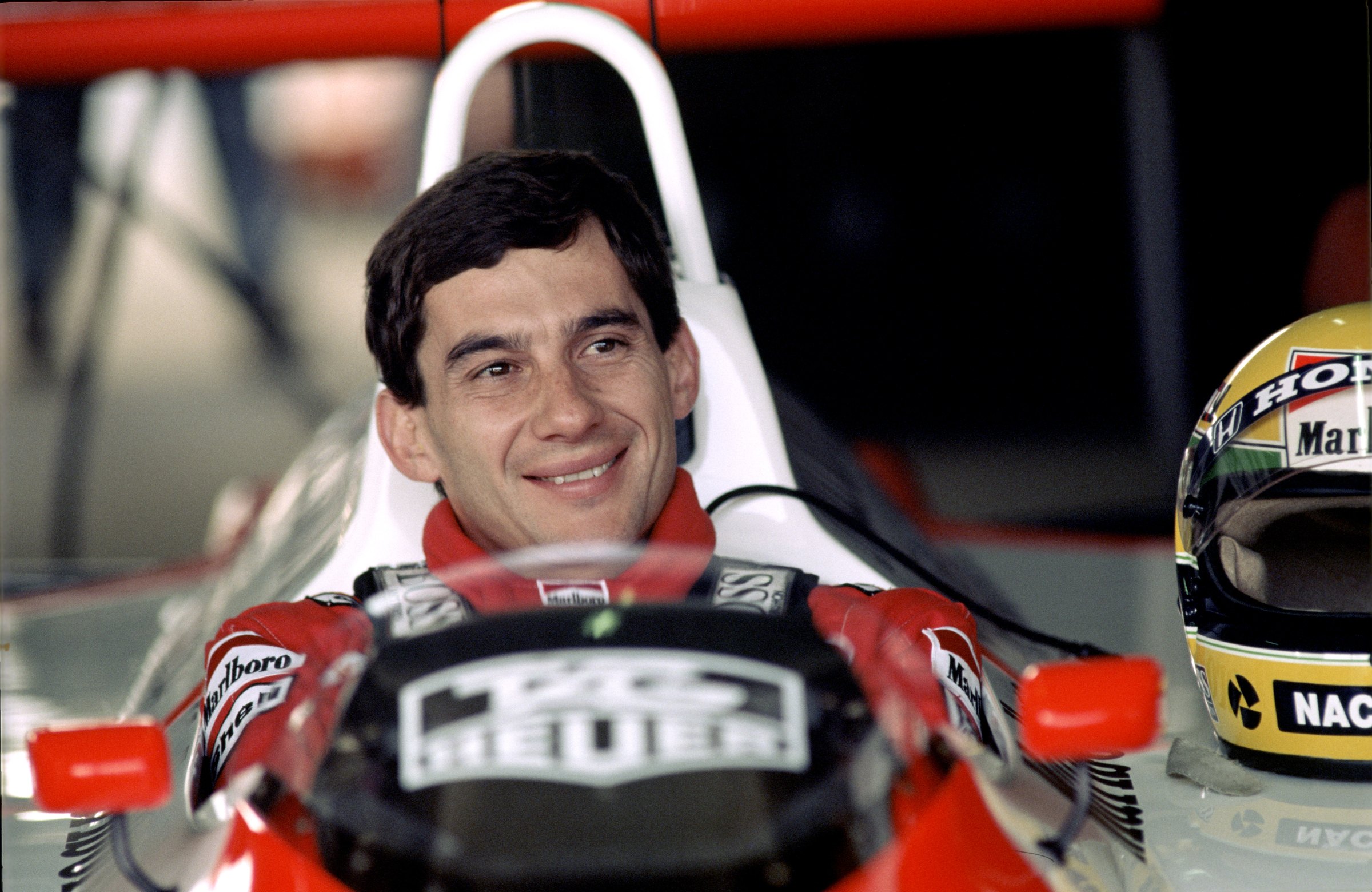 Ayrton Senna at the wheel of his McLaren