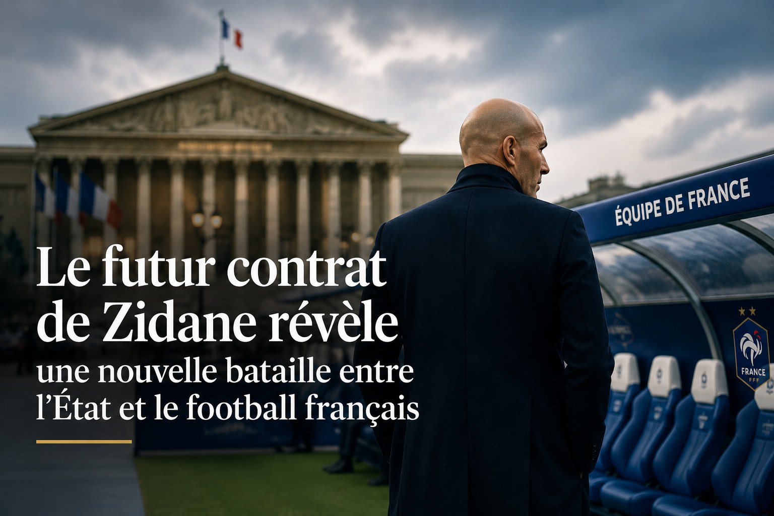 Illustration de couverture : Zinédine Zidane et l'enjeu du futur contrat de sélectionneur des Bleus